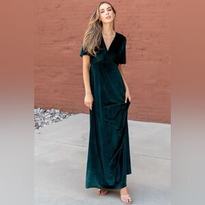 NWT Baltic Born Vivian Green Velvet Dress